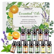 Hanolly Essential Oils Set, Hypoallergenic Aromatherapy Oils for Diffuser, Humidifier, Massage, Skin Care, 12 Pack, 5 ml