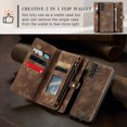 thumbnail image 3 of for Samsung Galaxy S25 Premium PU Leather Folding Case, Multiple Card Slots Design, Wrist Strap Zipper Pocket Kickstand Magnetic Snap, Wireless Charging for Samsung Galaxy S25, Darkbrown, 3 of 10