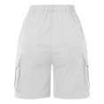 thumbnail image 5 of Women's Board Shorts Jean Shorts Shorts For Women Cargo Shorts Knee Length 6 Pockets Elastic Waist Long Shorts For Summer Casual,Lee Shorts for Women(Size:S), 5 of 5
