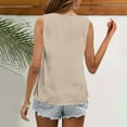 thumbnail image 5 of ZQUUVOU Tank Top For Women Solid Color Camisole Loose Tops (Khaki,L), 5 of 5