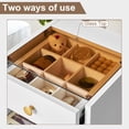 thumbnail image 6 of Cyehnenx Under Desk Storage, Chest of 4 Drawers Under the Desk, Home Office Storage Cabinet with Glass Top, Small Mobile Printer Stand with Lockable Wheels for Home Office Study, White, 6 of 7