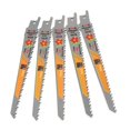 thumbnail image 3 of 5 Pcs Lames de Scie Alternatives Lames de Scie Multifonctionnelles en Métal Ensemble de Lames de Scie Fermes Lames de Scie à Sabre Tranchant pour Menuiserie Intérieure Extérieure, 3 of 9