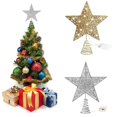 thumbnail image 2 of WAITLOVER Adorno para árbol de Navidad, adorno para árbol de Navidad brillante con luz LED de cobre, adorno para árbol de estrella hueco dorado y plateado con adorno para árbol de Navidad, 2 of 7