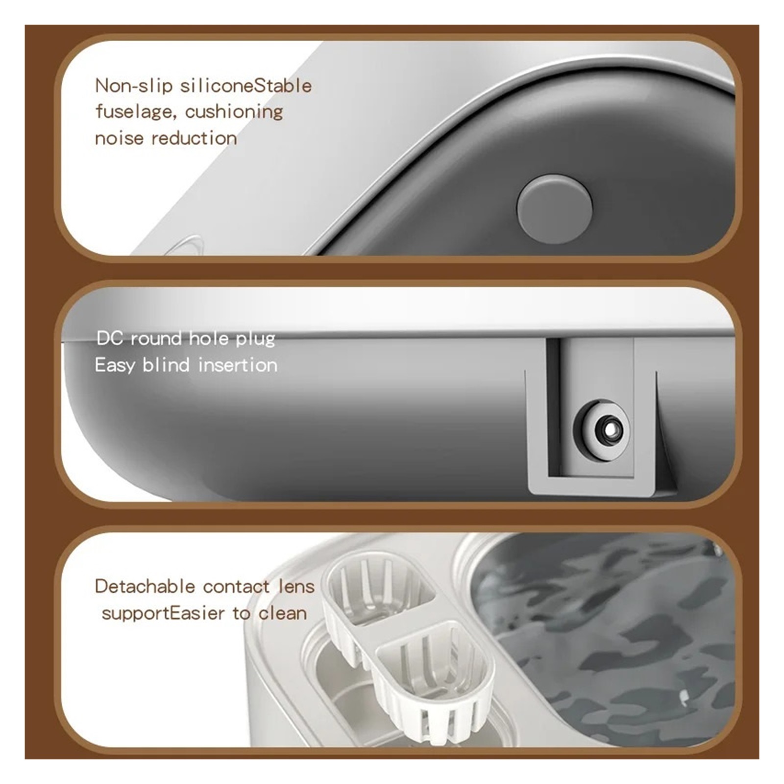Ultrasonic Cleaning Machine High Frequency Cleaner Double Bin Vibration Cleaning Jewelry Household