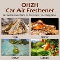 thumbnail image 4 of Car Air Freshener-The Original Wood Air Freshener-Car Odor Eliminator for Visor Clip-Long Lasting Scent,Vehicle Scent Diffuser for Truck & SUV-Pack of 4 (Teak-Amber-Cabana-Grove) INCLUDED 2 CLIPS, 4 of 5