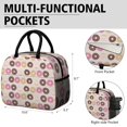 thumbnail image 6 of Lunch Bag Lunch Box for Women Reusable Insulated Lunch Bags,Water-Resistant Multi-color Dessert Donuts Egg Cake Cream 2018 Cooler Lunch Tote Bag, Large Capacity for Work Travel Picnic, 6 of 6
