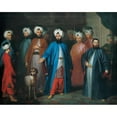 thumbnail image 2 of Georg Engelhard Schröder 14x12 Black Ornate Wood Framed Double Matted Museum Art Print Titled: Mehmed Said Efendi and His Retinue, 2 of 5