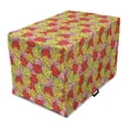 thumbnail image 1 of Spring Dog Crate Cover, Meadow Blossom Petals Shabby Rural Blowing Flowers Fragrance Revival, Easy to Use Pet Kennel Cover Small Dogs Puppies Kittens, 7 Sizes, Vermilion Yellow and Rose, by Ambesonne, 1 of 6