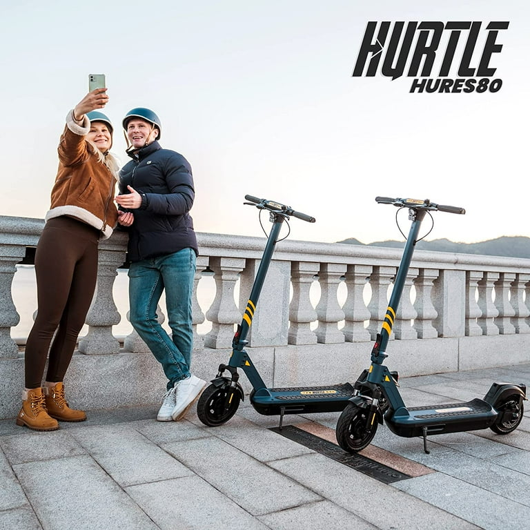 Hurtle 10 Inch Foldable Electric Scooter Upgraded Pneumatic Tire Foldable Commuter Suitable for Adult Walmart
