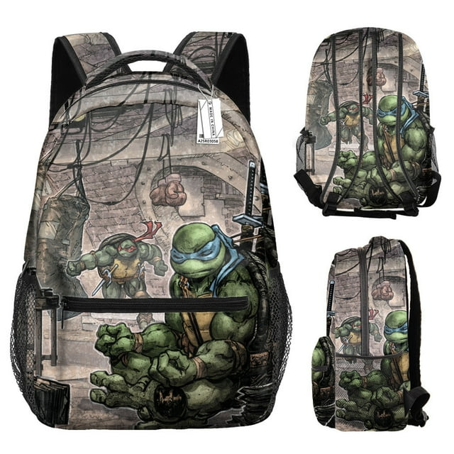 Sac à Dos Anime Cartoon Teenage Mutant Ninja Turtles, Cartable, Sac à Dos d'Impression Numérique Résistant à l'Usure--Week