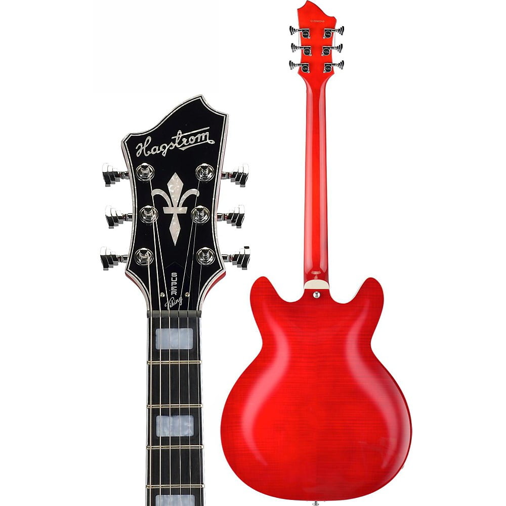 Hagstrom Super Viking Flame Maple Electric Guitar Transparent Wild Cherry