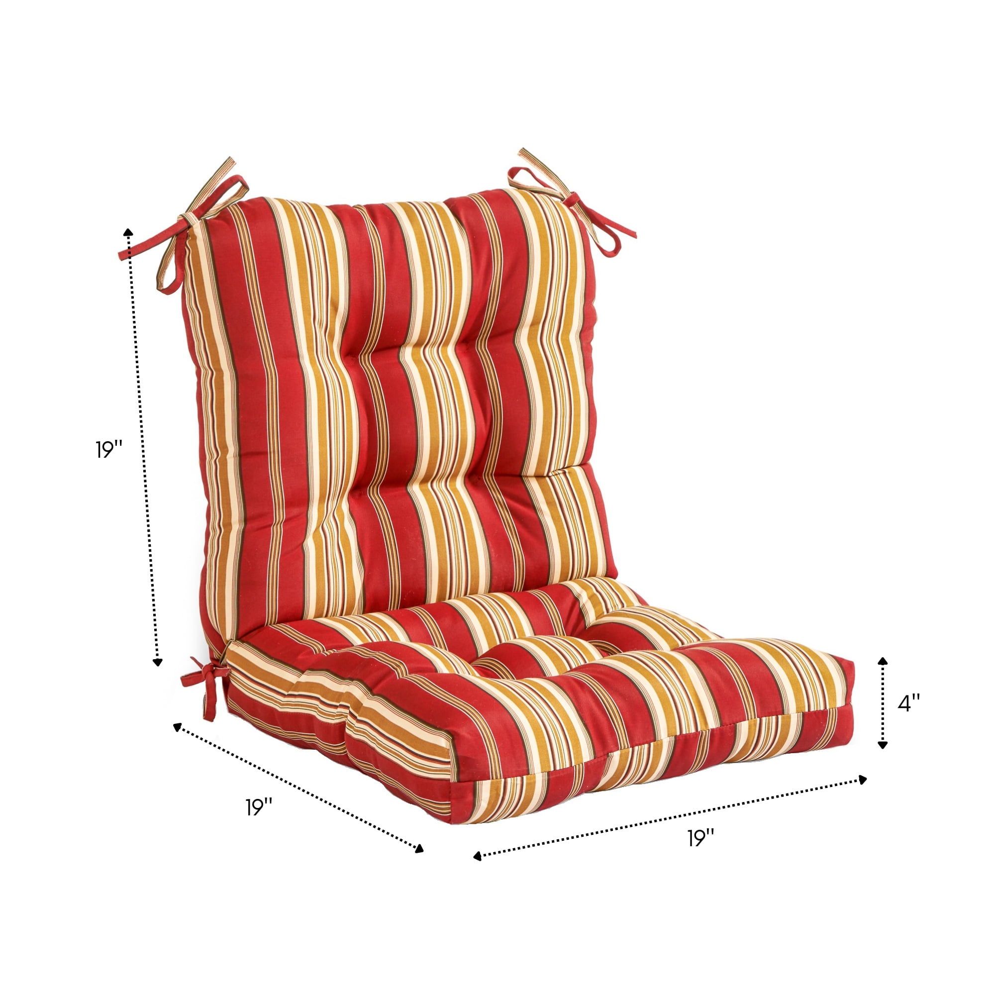 Greendale Home Fashions Roma Stripe Outdoor Dining Chair Cushion (2-Pack)