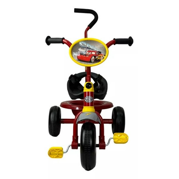 TRICICLO CARS RAYO MCQUEEN TOY MARK C/BARRA EMPUJE Y CINTURÓN