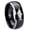 Black 2 Tone Polish Edge, variant on Shark Concave Black Tungsten Men Ring 10MM