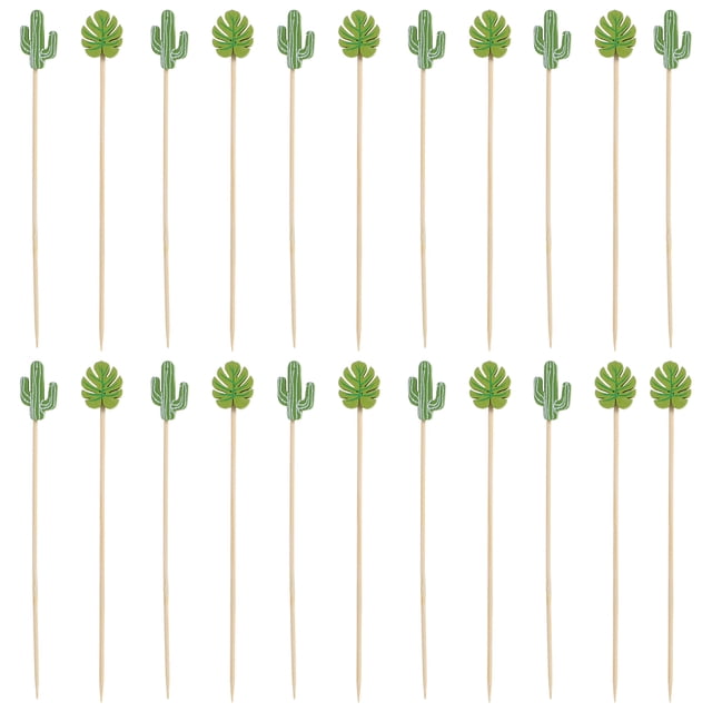 100pcs Hawaiian Cake Decorative Picks Cake Fruit Toppers Cocktail Decor Picks