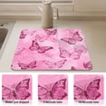thumbnail image 4 of Dish Drying Mat Absorbent Dish Drainer Kitchen Counter 19.7x15.7inch Dish Drying Pad for Countertops Sinks Draining Racks Pink Butterfly Pattern, 4 of 9