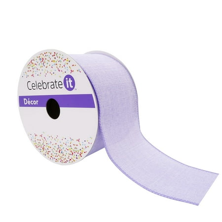UPC: 0191518419368 | 2.5 Faux Linen Wired Ribbon by Celebrate It™ Décor
