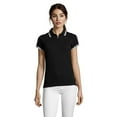 thumbnail image 2 of SOLS Womens Pasadena Tipped Short Sleeve Pique Polo Shirt, 2 of 5