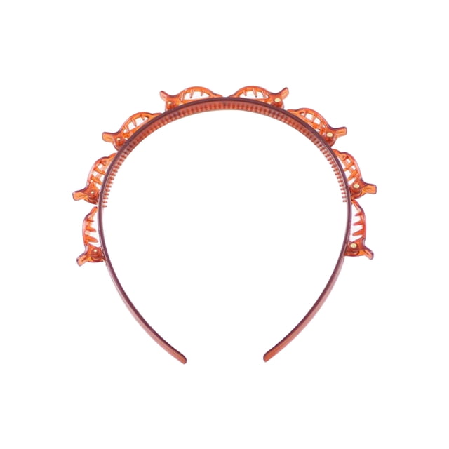 Qarigey Black Red Braider Hair Clip Burst Pin Hairdo Bring Hair Hoop Accesorio para el cabello marrón