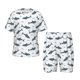 thumbnail image 1 of Balery Cute Shark Conjunto de Pijama Infantil de Manga Corta con Estampado – Ropa de Dormir de Algodón Suave-3X-Large, 1 of 6