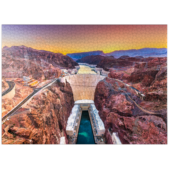 MyPuzzle - Hoover Dam On The Colorado River - Premium 1000 Piece Jigsaw Puzzle for Adults