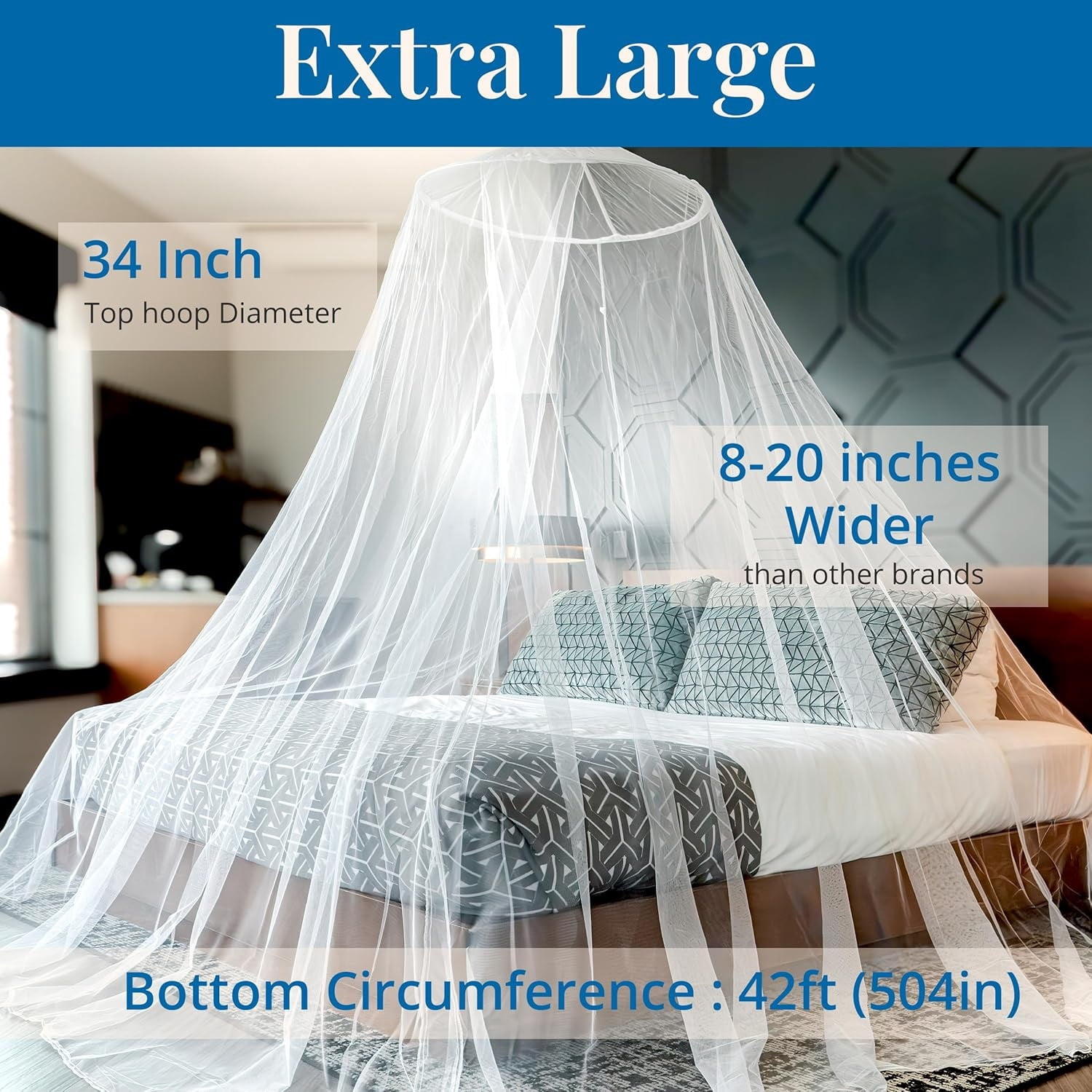 Mosquito Netting for Bed, Extra Large Mosquito Net,Bug Net for Camping, Crib Canopy