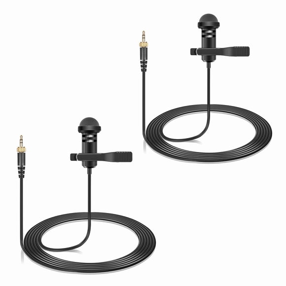 Micrófono de solapa Lavalier, paquete de 2 unidades para el sistema inalámbrico Sennheiser