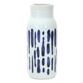 thumbnail image 3 of Melrose Abstract Two-Tone Ceramic Vases - 10" - White and Blue - Set of 2, 3 of 3