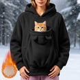 thumbnail image 5 of UOCUFY Pet Pouch Hoodie for Women Cat Dog Carrier Hoodies Carrying Pet Pocket Black,Size S, 5 of 9