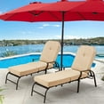thumbnail image 5 of AECOJOY Adjustable Outdoor Chaise Lounge Chair for Patio, Poolside with UV-Resistant Cushion - Beige, 5 of 7