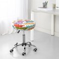 thumbnail image 6 of Salouo Doodle Cars Pattern Bar Stool Cushion Cover, Round Crease-Resistant Stretchy Dustproof Stool Seat Slipcover for Bar Round Chair-12 inch, 6 of 6