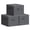 Slate Gray, variant on SONGMICS Foldable Storage Organizer Boxes, Set of 3 Storage Basket Bins with Lids, Handles, Clothes Organizer, Non-Woven Fabric, Slate Gray