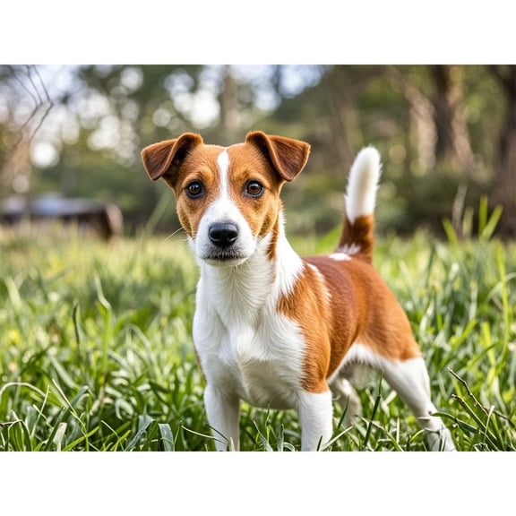 Diamond Art Jack Russell Terrier 5D Diamond Painting DIY Kits Full Round Drill Rhinestones by Number Embroidery Arts and Crafts for Living Room Bedroom Home Wall Decor 12x16 inch