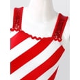thumbnail image 4 of Alvivi Kids Girls Christmas Dress Dance Leotard Shiny Sequins Striped Tutu Skirt Dancewear 2T-16 Red 14, 4 of 7
