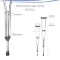 thumbnail image 4 of Muletas Auxiliares de Aluminio Ajustables Marca Gravita, 4 of 7