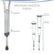 thumbnail image 4 of Muletas Auxiliares de Aluminio Ajustables Marca Gravita, 4 of 7