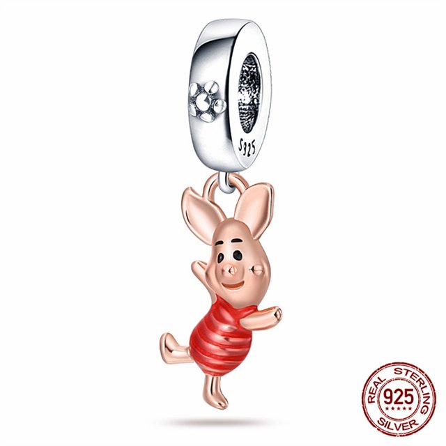 new 100% 925 sterling silver disney charm of ley 925 Chain Beaded Suitable For Ladies Original Pandora Bracelet DIY Jewelry Gao Jinjia LED