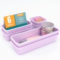 thumbnail image 1 of Set organizador de cajones StoreHappily, 6 unidades, maquillaje, color morado, 1 of 7