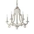 thumbnail image 2 of Edvivi Hartsville 5-Light Antique White Farmhouse Distressed Candle Style Chandelier, 2 of 5