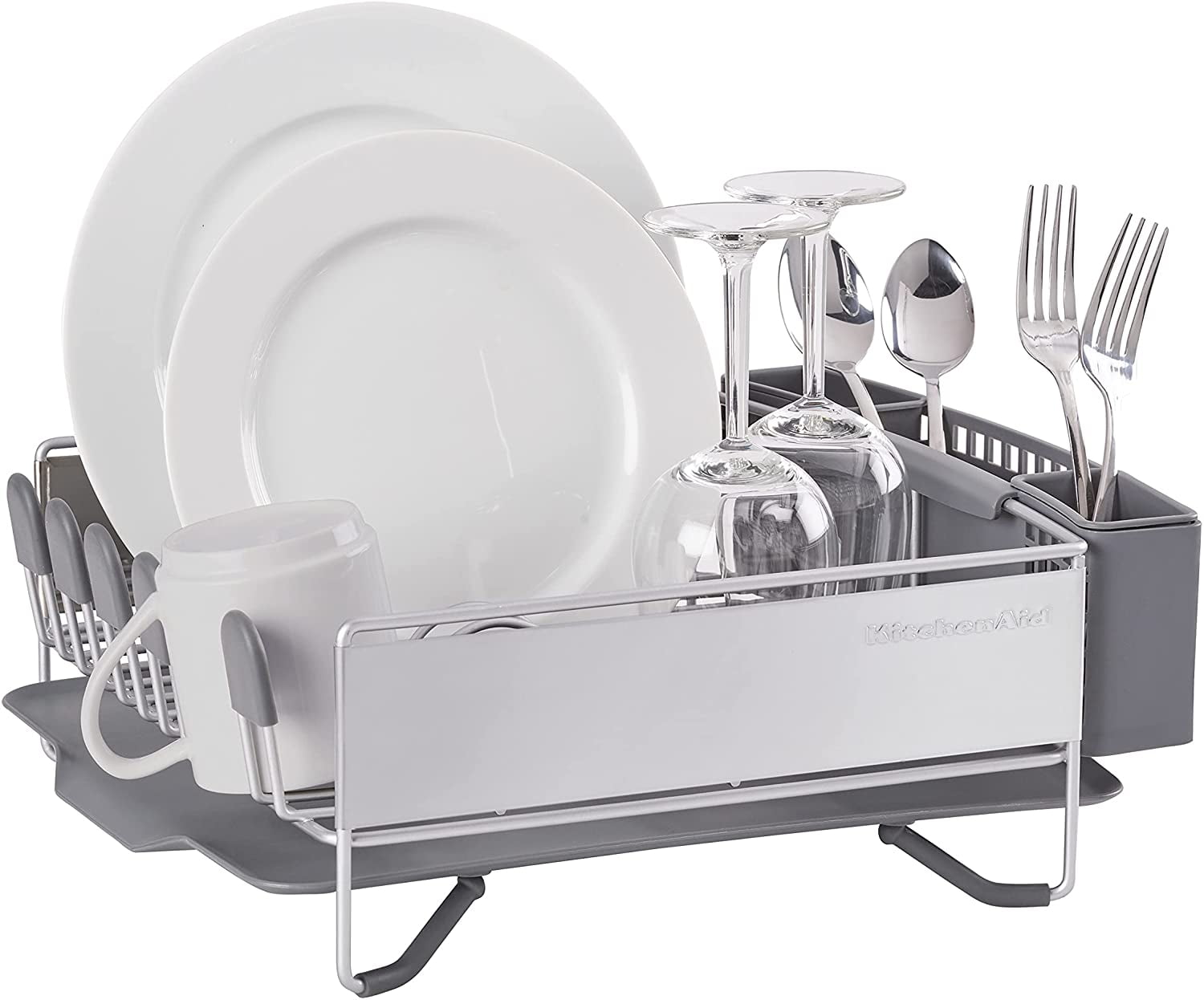 KitchenAid KNS896BXGRA Full Size Dish Rack, Light Grey