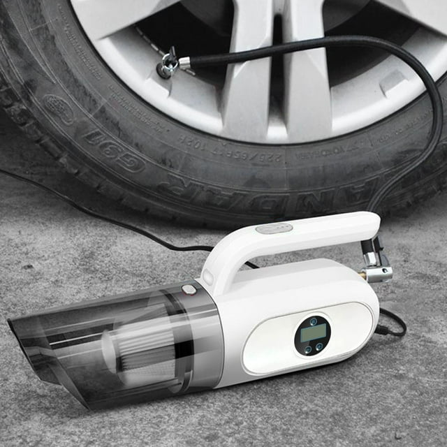Binmer Multifunctional Car Vacuum Cleaner For Car And Home Use 4 In 1 With Tire Pressure Monitoring And Lighting