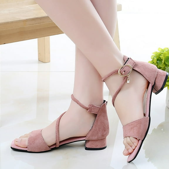 Eltusu Girls Dance Shoes, Performance High Heel PU Comfy Kids Dress Shoes Pink Size 5-15 T