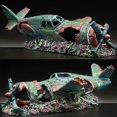 thumbnail image 3 of Fish tank decoration fighter vintage airplane ru submarine view fish shrimp shelter cave hiding resin resin aquarium decor turtle tank decoration, 3 of 5