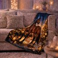 thumbnail image 6 of Majestic Brown Horse Snowy Night String Lights Enchanting, Festive Holiday Scene, Warm Flannel Blanket for Ranch House and Living Room, Horse Lovers Appreciation Gift, Rustic Home Decor, 6 of 9