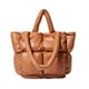 thumbnail image 1 of Jumpingount El bolso de mano elegante de nylon del globo con correas de hombro cómodas de gran capacidad rellenó el bolso de hombro Bolsas de mensajero y de hombro Marrón, 1 of 6