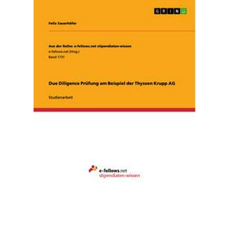 Due Diligence Prüfung am Beispiel der Thyssen Krupp AG - eBook