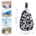 thumbnail image 4 of HAWEE Rope Sling Bag for Women and Men Casual Cross Body Backpack Adjustable Anti-slip Strap/ Bottle Pocket/ Earphone Hole for Travel Hiking Sports, Cow, 4 of 7