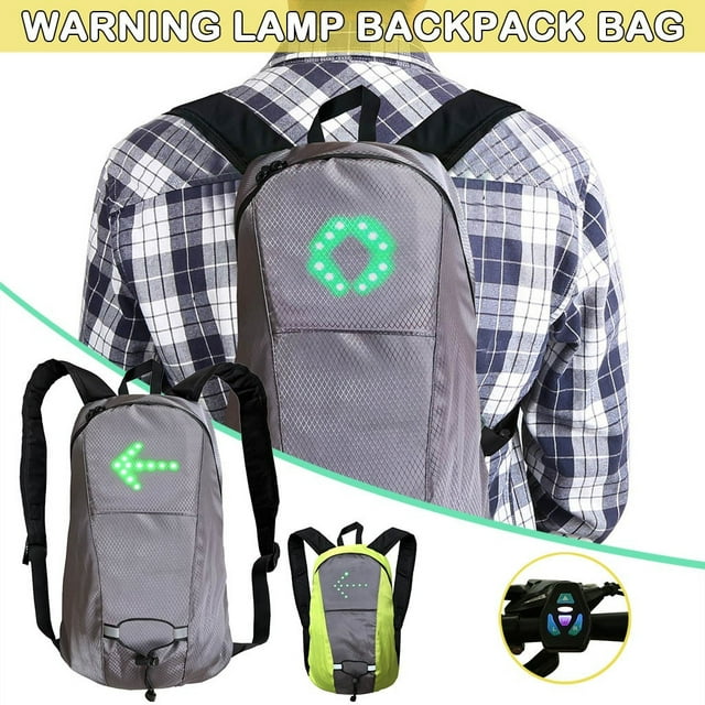 onlyliua ¡ Ofertas de Liquidación de Hoy Prime! Mochila con Luz Led Señal de Giro con Trol Remoto Inalámbrico y Bolsa de 15 L para Ciclismo Seguro