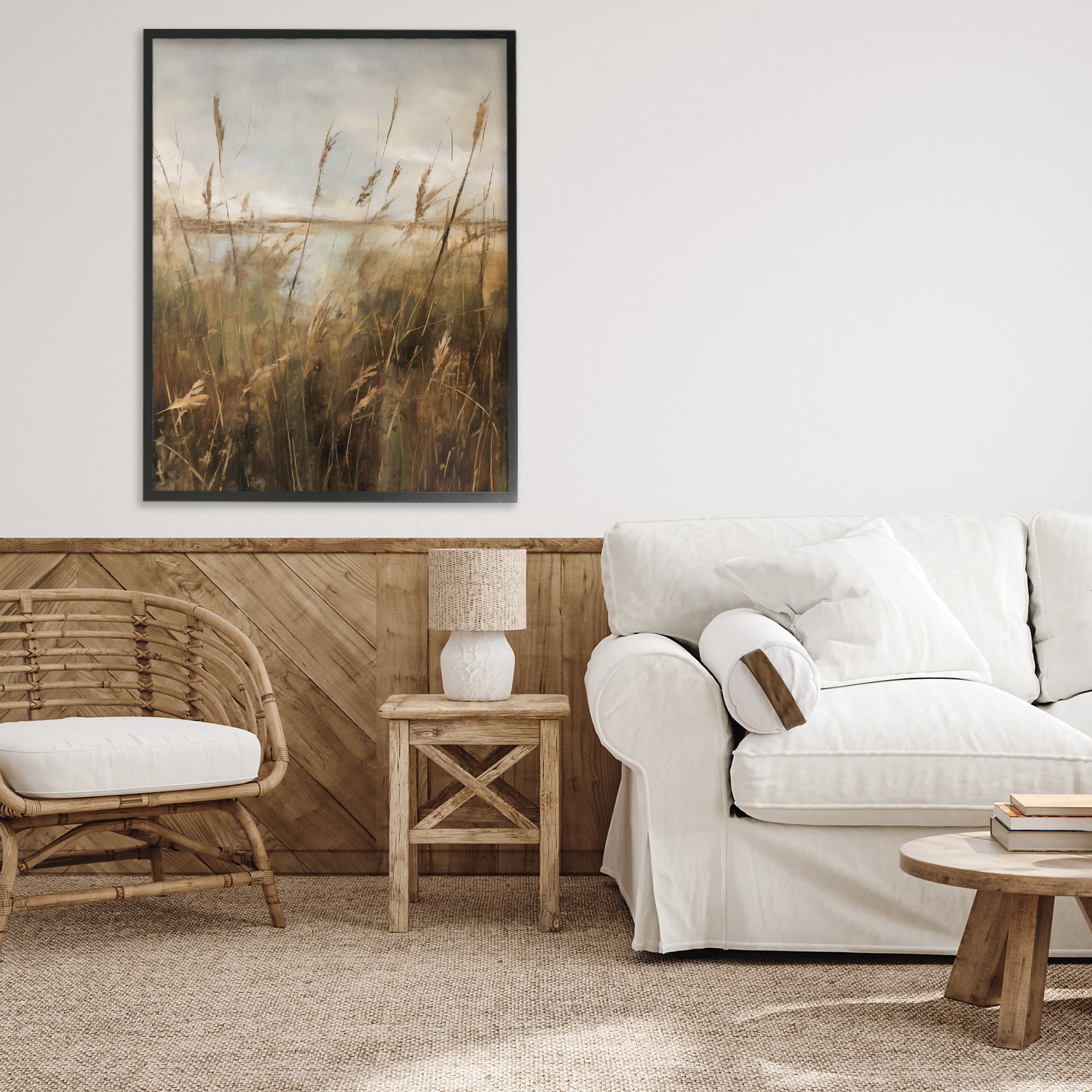 Stupell Industries Tall Grass Beside Quiet Lake Black Framed Giclee Art, design by Creative Studio