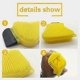 thumbnail image 2 of Sponge Multi- Purpose 3 in 1 Double-Sided Cleaning Brush Dish Washing Scrubber for Kitchen Dish Dishes Fruits Vegetables Washing and Cleaning- 2 Pack, 2 of 3